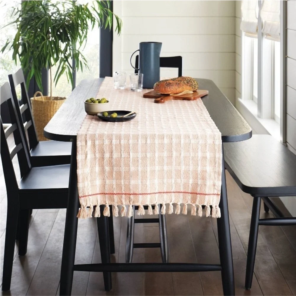 Tri-Stripe Plaid Woven Table Runner from Hearth & Hand™ with Magnolia NWOT